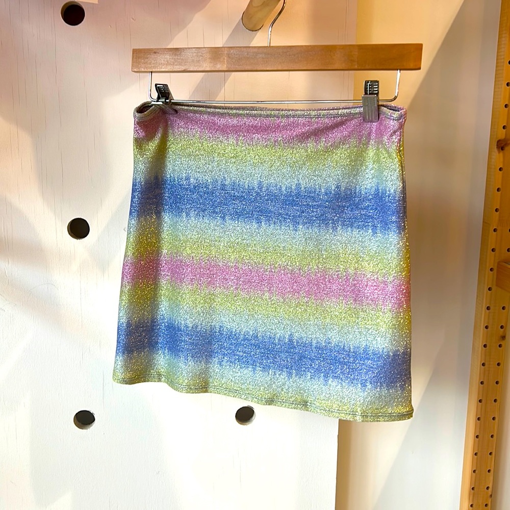 Cassie Skirt Cotton Candy Ombré Shine